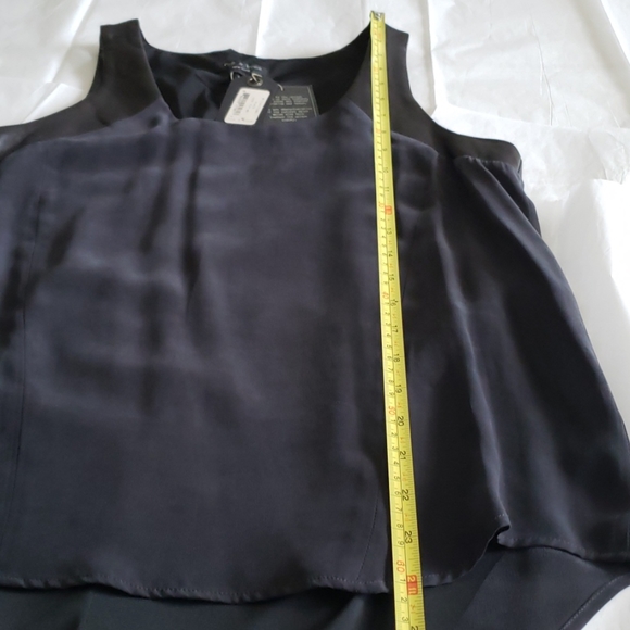 Rag & Bone Leather SILK Tank Top Tunic Black NEW - Picture 11 of 16